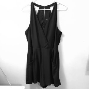 Adorable black, racerback romper from Express!